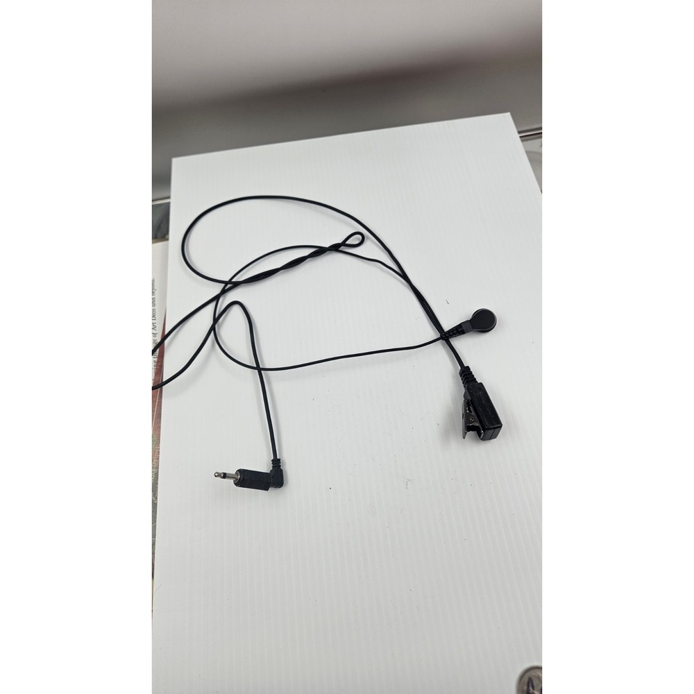 Headset with radio receiver for security system, clip-on mount